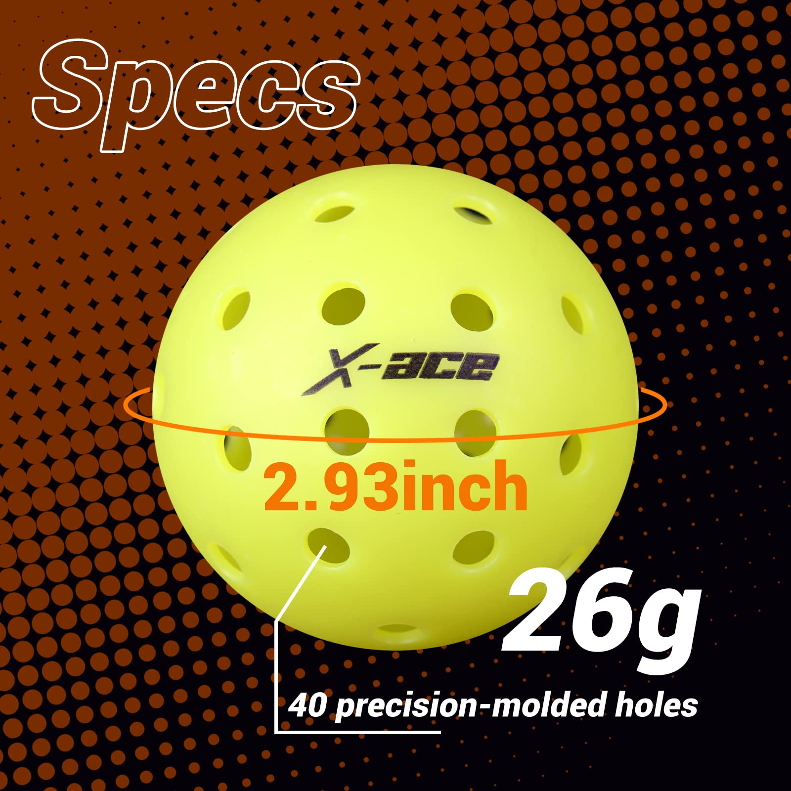 Amazon.co.jp: X-ACE アウトドア ピックルボールボール | 40穴