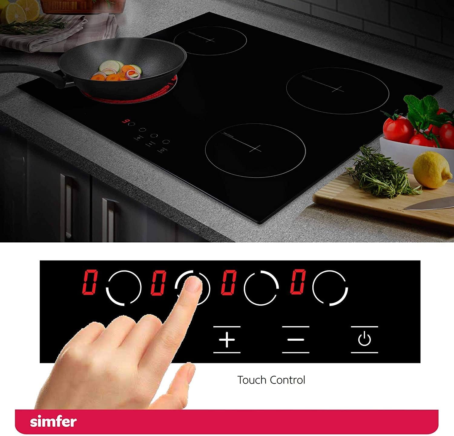 Simfer Ceramic Hob with touch controls