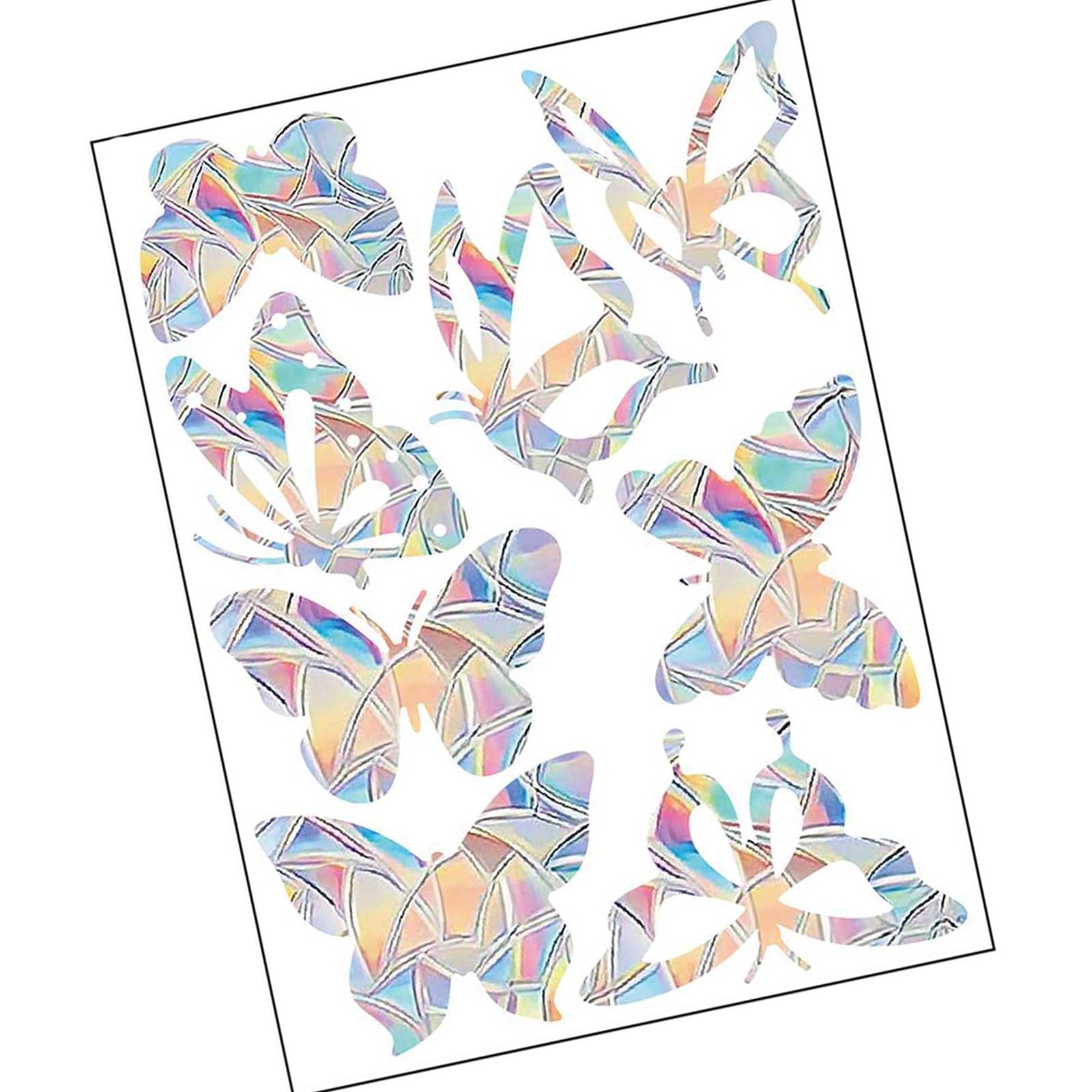 Prismatics Window Clings Anti-Collision Decal to Save Bird from Collision, Door Glass Sticker Stop Birds None Adhesive Reusables Rainbow Sticker