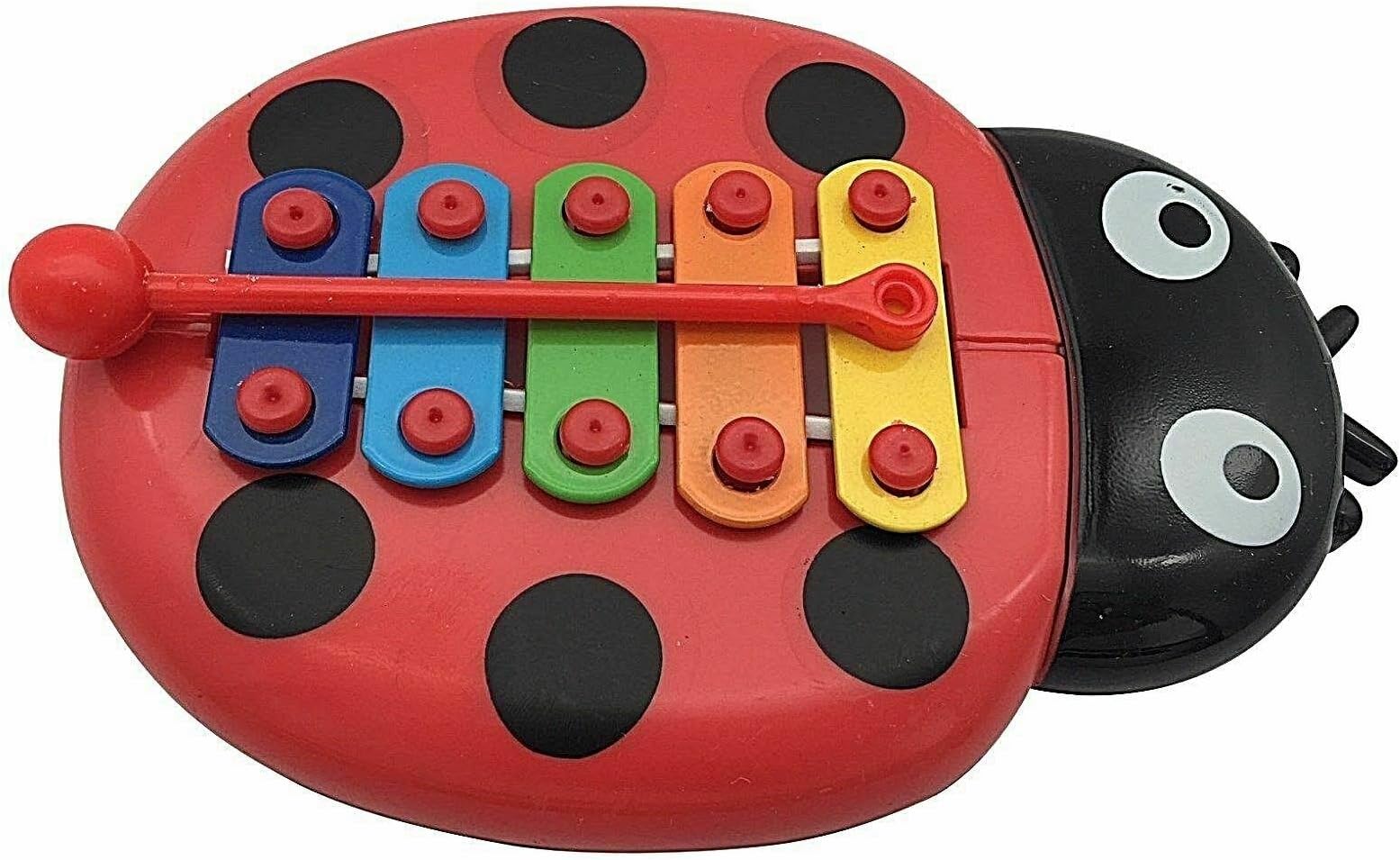 Ladybug Xylophone, Musical Instrument for 3+, Glockenspiel Toy, Educational Music Learning Activity, Fun Gift Encourages Creativity and Development