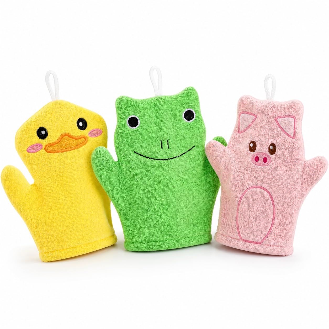 3Pcs Bath Loofah for Kids, Infant Scrubber for Bathing, Gentle Bathing Loofah Set, Three-Piece Animal Design Bathing Towels-image-17