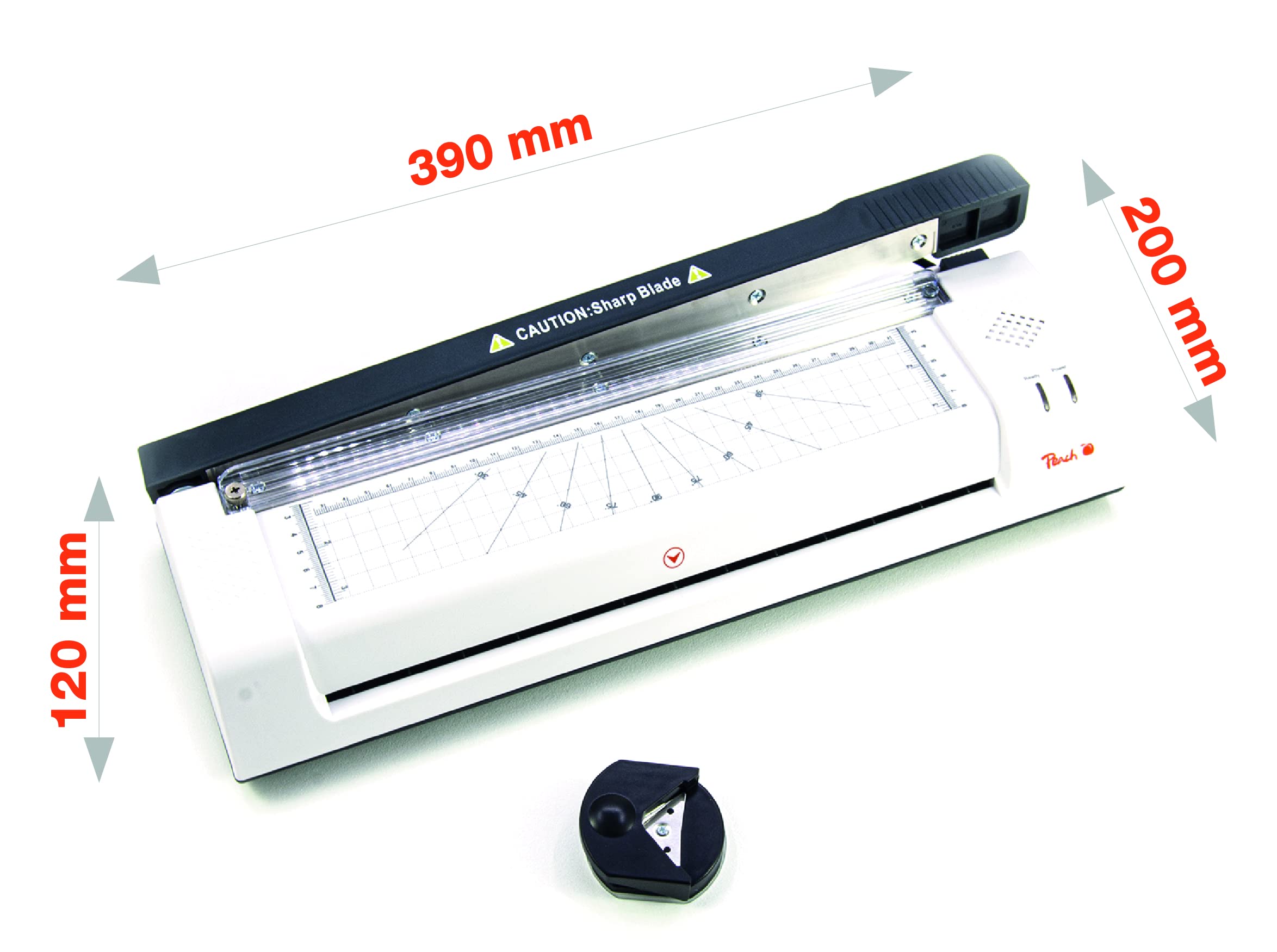 Peach PBP420 - Plastificatrice 4 in 1, formato A3, con rotella angolare, cutter, pellicole di laminazione, ABS, pronta in 3-5 minuti, 2 x 125 mic, 250 mm/min, plastificatrice a caldo e a freddo