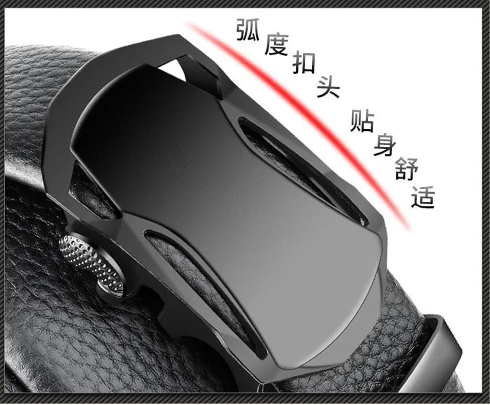 Ceinture Homme Cuir Ceinture pour Hommes en Cuir Souple avec Auto-Boucle Décontracté Et Polyvalent pour Les Jeans