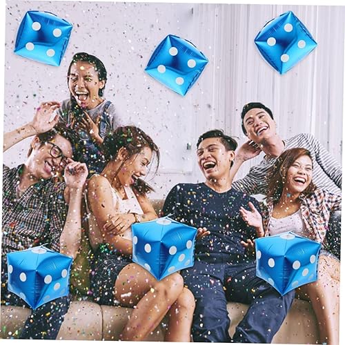 Miniatura 5 de Globos de aluminio con forma de dados de dibujos animados, 20 unidades, para fiestas de cumpleaños, decoración de noche