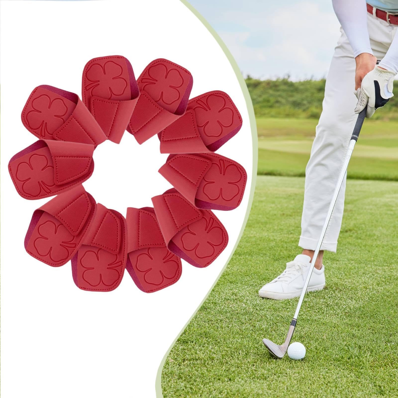 LOVIVER 10 Fundas Protectoras para Palos Golf, Cuero sintético PU, para práctica, Viajes y Juego.