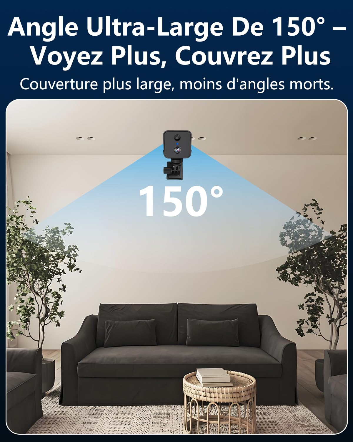 Bextgoo 4K Mini Camera Espion sans Fil, Mini Camera Surveillance, Camera Espion avec Vision Nocturne, Basse Consommation, 50 Jours d'Autonomie, 30 Jours d'Essai Cloud, pour Intérieur/Extérieur