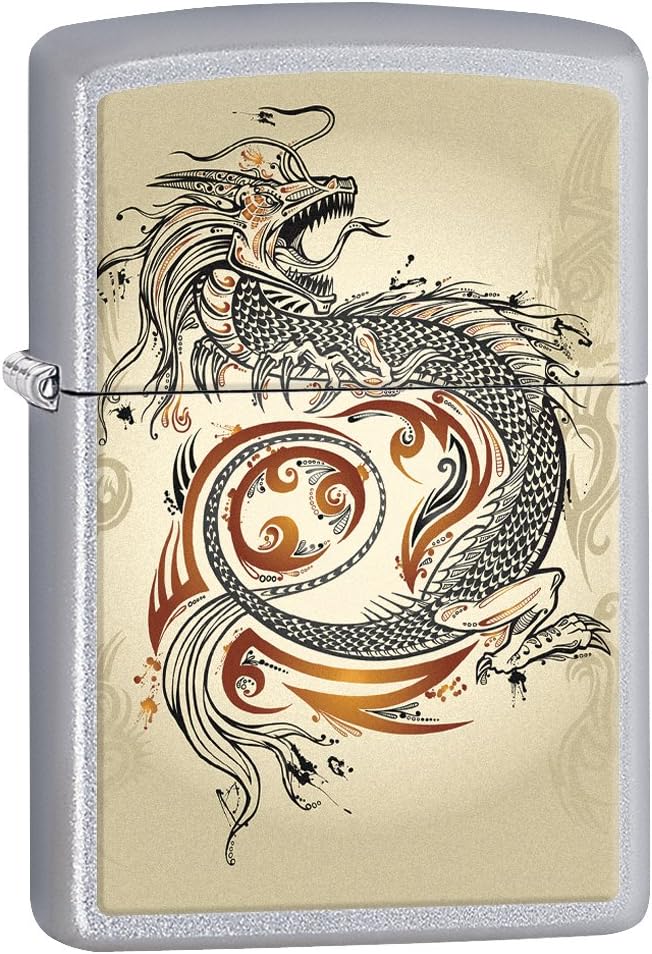 Lighter: Dragon Tattoo - Satin Chrome 76947