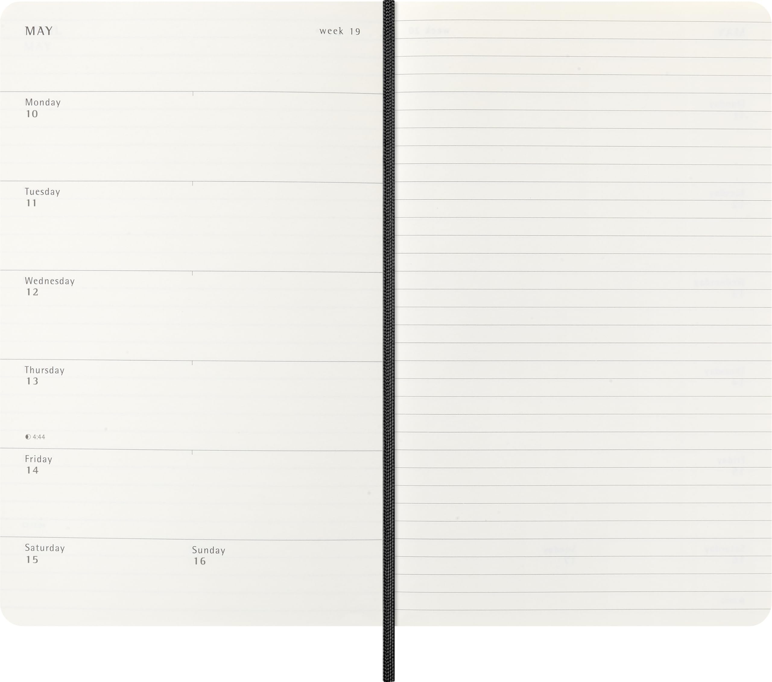 Moleskine Wochenkalender 2027, Precious and Ethical, 12-Monats-Planer mit Platz für Notizen, Veganes Softcover in Schlangenoptik und Geschenkbox, Format Large 13x21 cm, Schwarz