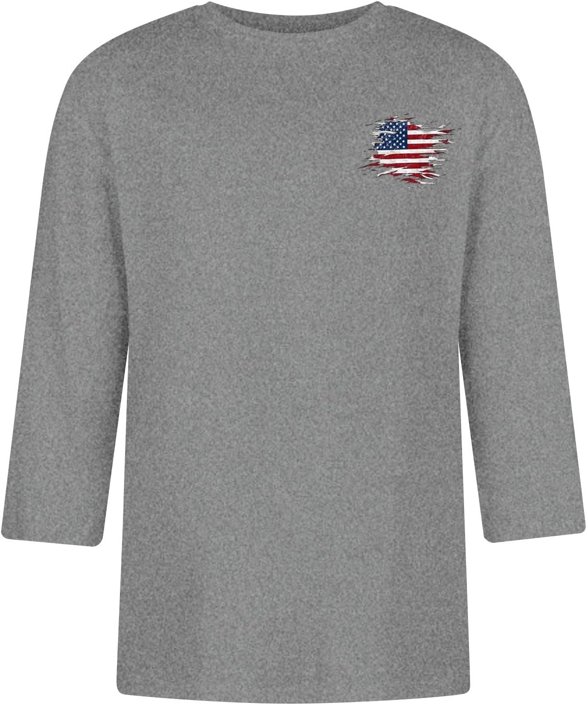 WENKOMG1 Men's Casual Graphic Print T Shirts 3/4 Sleeve Baseball Jersey Athletic Workout Tee Tops, S-3XL