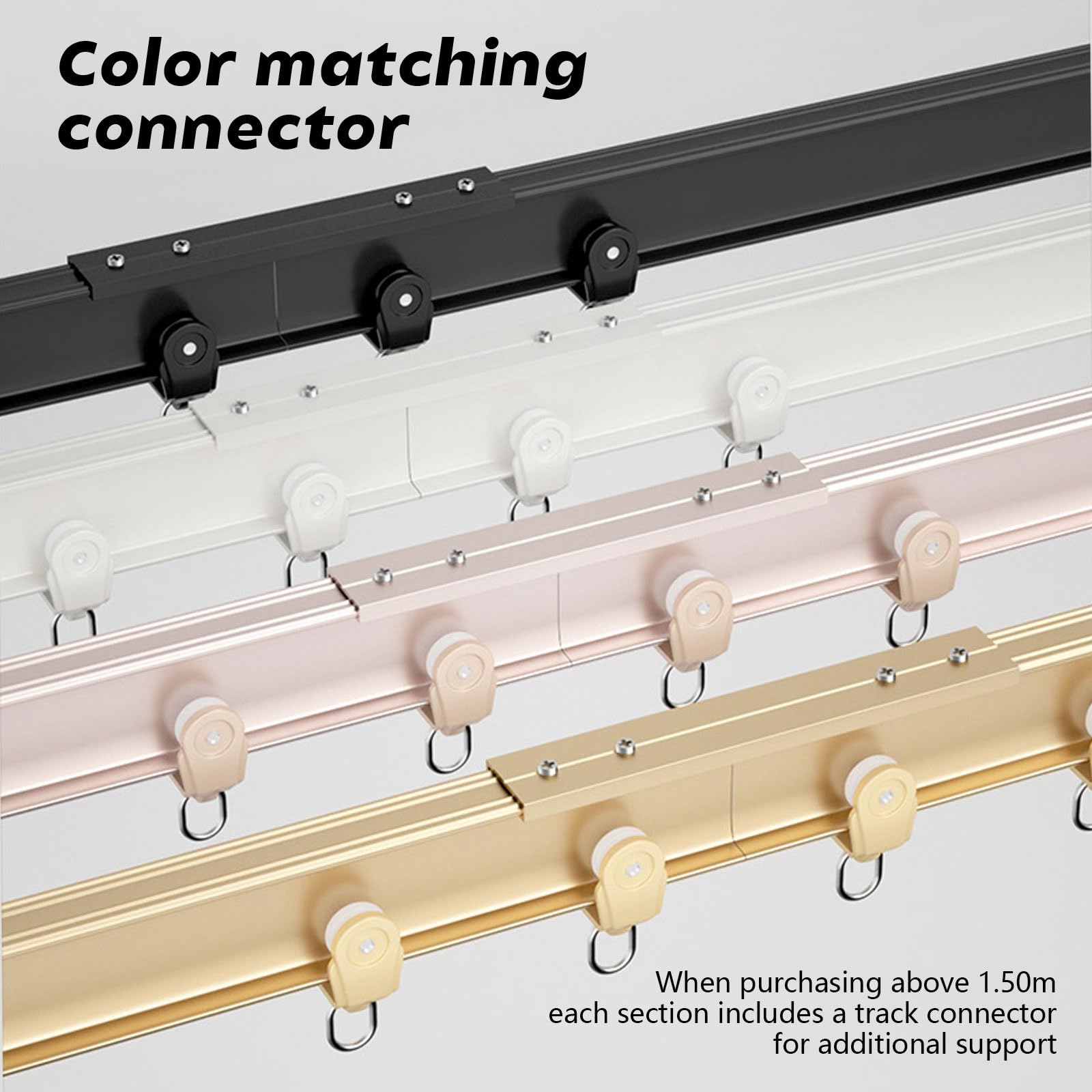 Rail de Rideau Flexible en Aluminium, Tringle à Rideau de séparation, Rail de Plafond pour Rideaux, Coulissant silencieusement, pour Salon, Chambre à Coucher, Plafond Suspendu, Douche (Cham