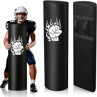 Waxgamo Football Tackle Dummy - 2 Pcs Athletic Agility Dummy with Heavy-Duty EPE Foam, Portable Handles, Semi-Circular Design, Footwork Drills Sports Training for Youth & Adults