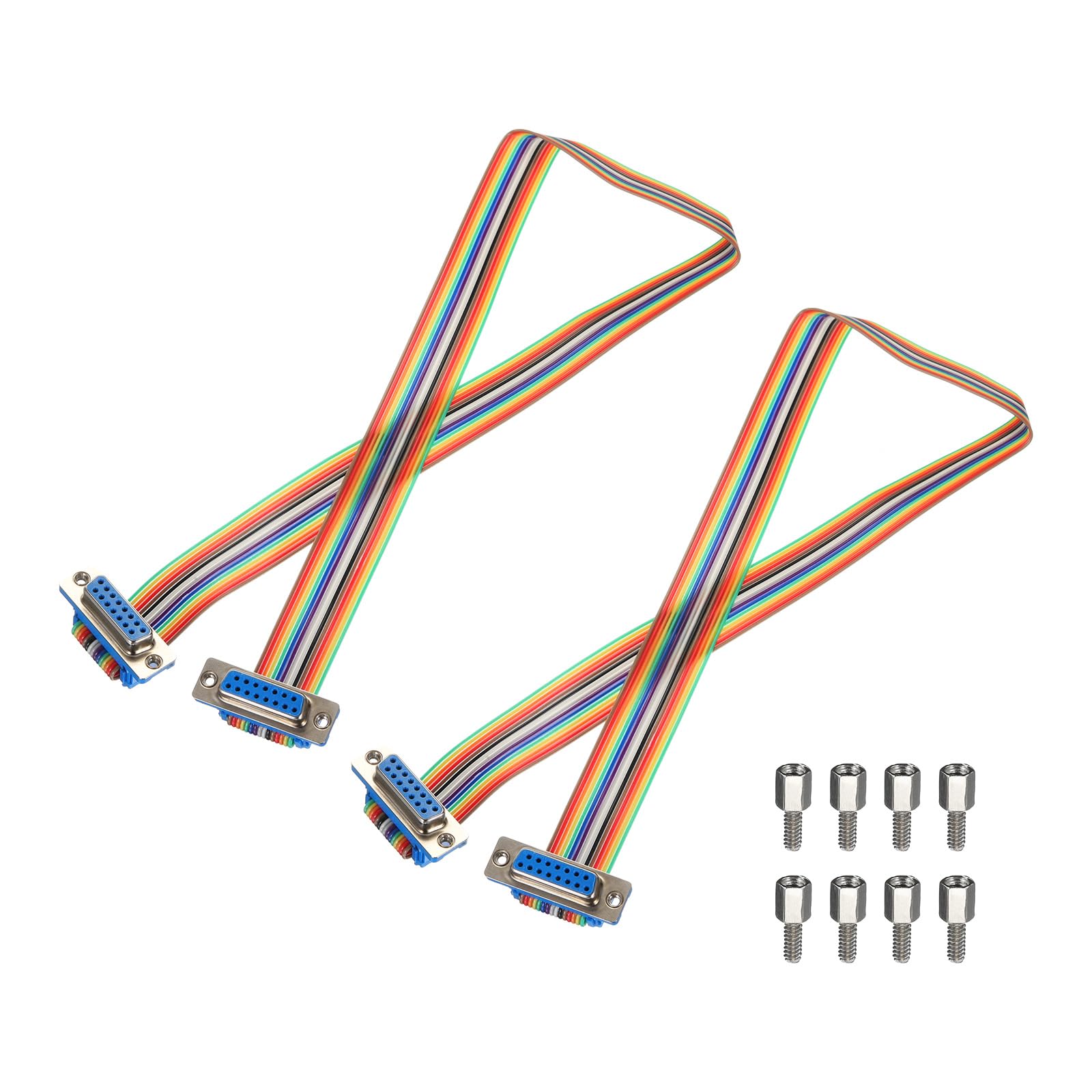Aazon.co: Uxcell® IDC Rainbow Wire Flat Ribbon Cable DB15 Ale To