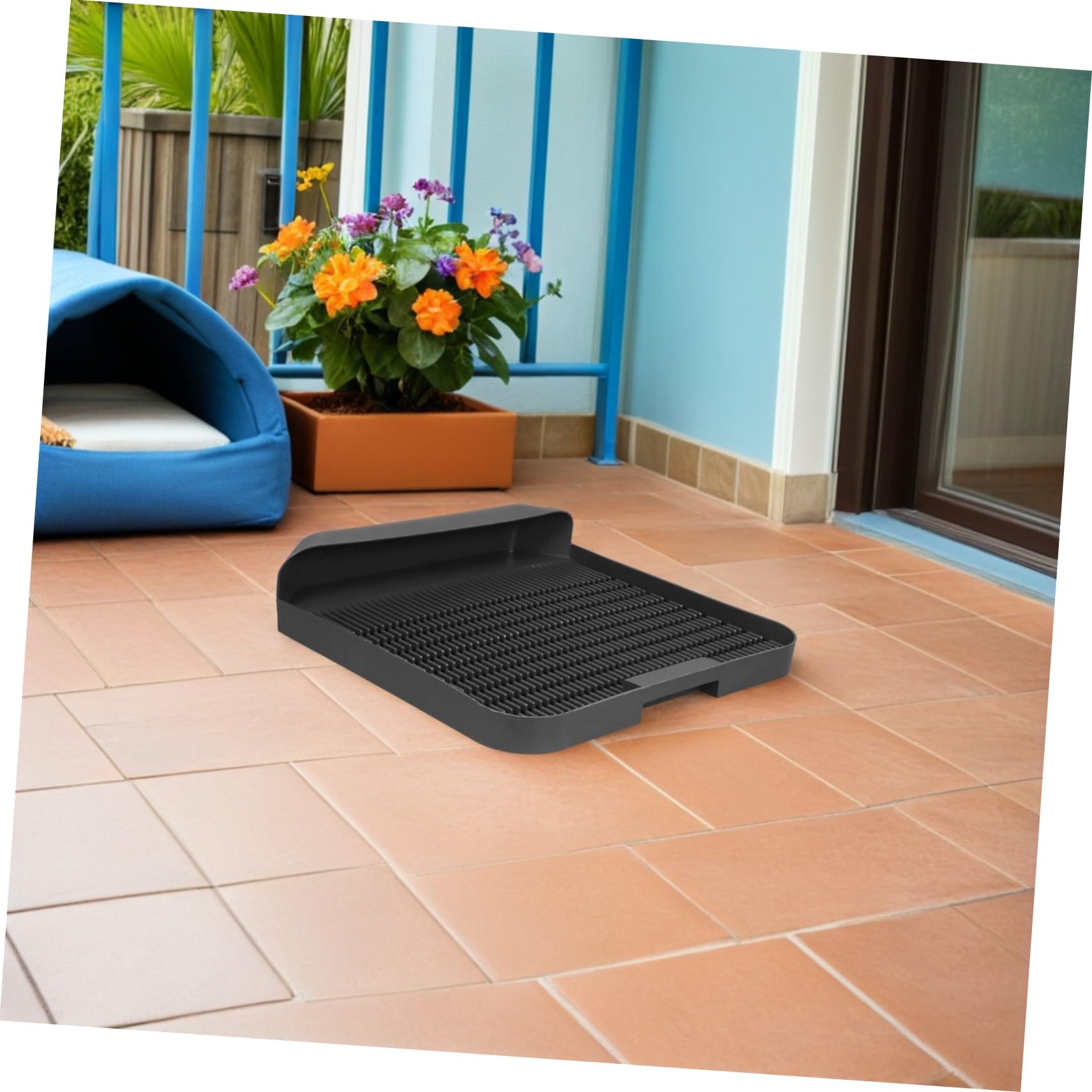 VICASKY Tapis Bac à Litière Chat Antidérapant Étanche Plastique Tapis Litière Chat Résistant Facile à Nettoyer pour Contrôle des Grains et Adaptable