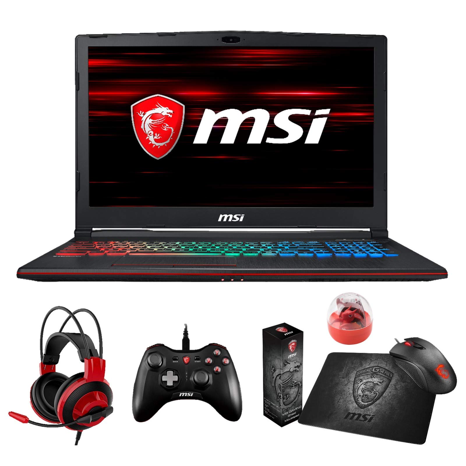 MSI GP63 Leopard-013 (i7-8750H, 16GB RAM, 256GB SATA SSD + 1TB HDD, NVIDIA GTX 1060 6GB, 15.6" Full HD 120Hz 3ms, Windows 10) VR Ready Gaming Notebook