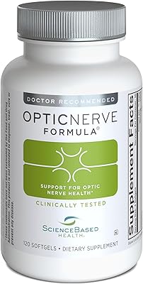 ScienceBased Health Optic Nerve Formula Clinically Tested Eye Supplement Supports Nerve Function & Ocular Circulation Omega-3s, CoQ10, Alpha Lipoic Acid, B Vitamins 30-Day Supply