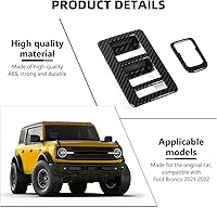 Vista 3 de para Bronco - Moldura de Control del Interruptor de Elevación de Ventana, 2 Piezas Cubierta del Panel de Ajuste del Espejo Retrovisor de la Consola