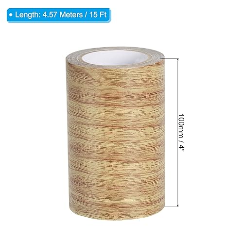 Miniatura 2 de PATIKIL Cinta de reparación de grano de madera de 2.2 pulgadas x 15 pies, parche autoadhesivo con textura realista para reparación de piso, puerta,