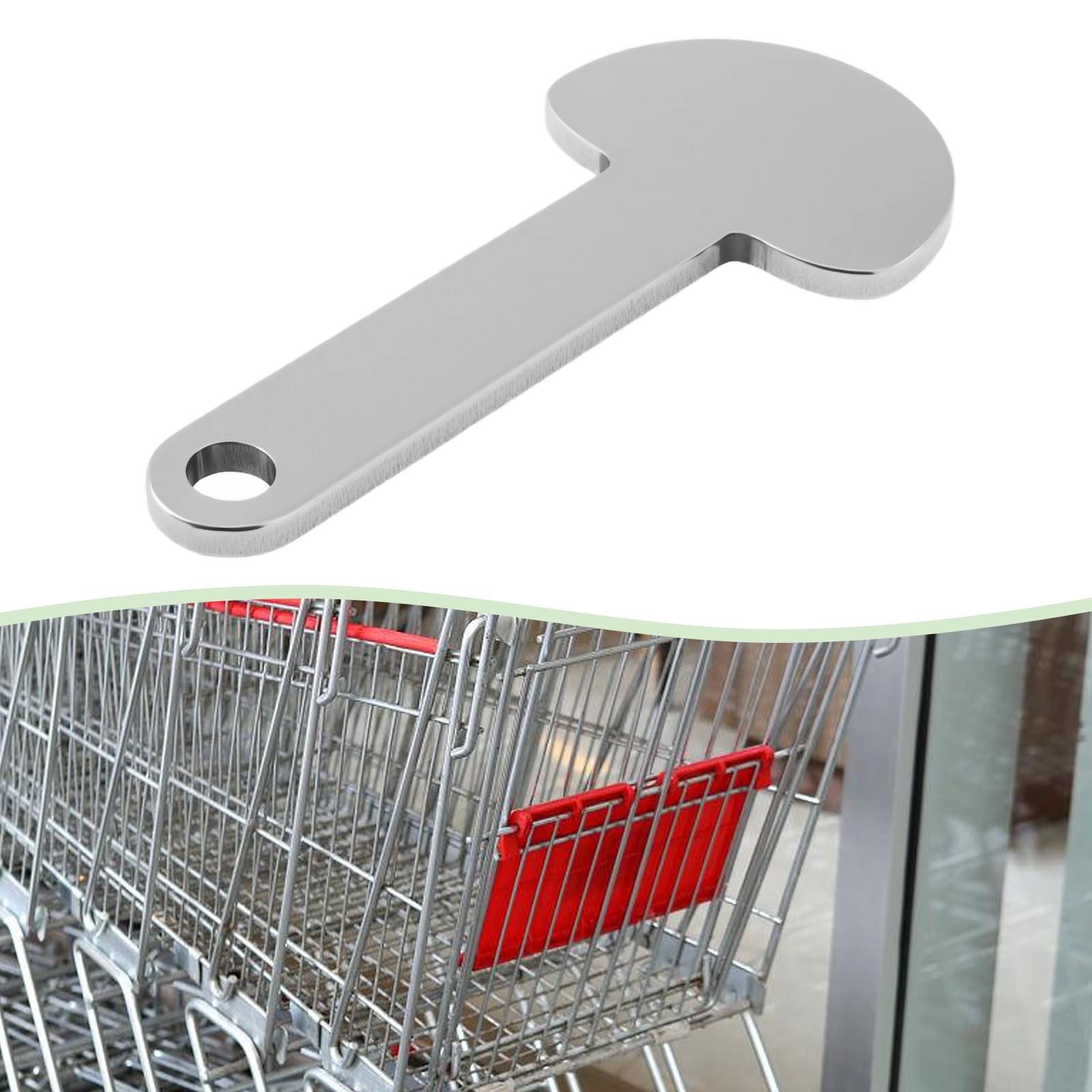 EMSea 4 Pezzi Riutilizzabili Chiave Di Rilascio Carrello Supermercato Con Anello In Acciaio Inox Compatibile Con B&M Compatibile Con Asda Carrello 46x23mm