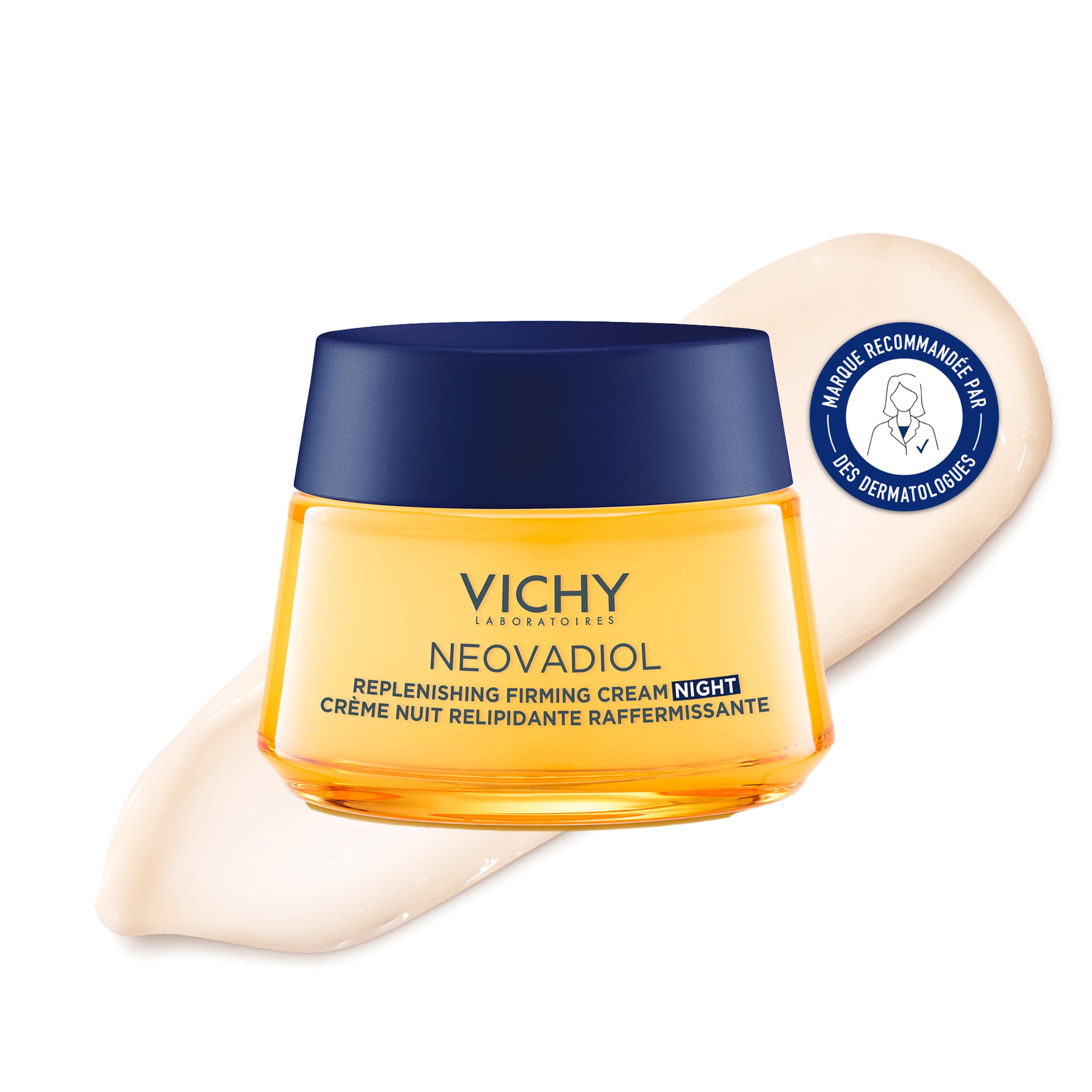 Vichy - NEOVADIOL - Crème de Nuit Relipidante Raffermissante Post-Ménopause - Enrichie en Eau Volcanique de Vichy, Proxylane et Niacinamide - Crème de Nuit Visage anti-âge - Peaux Matures
