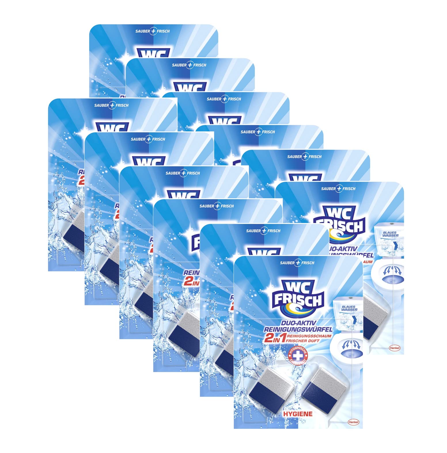 WC FRISCH Duo-Aktiv Reinigungswürfel für Wasserkästen 12er Pack (12 x 100 g)