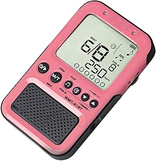 JTRHD Indicador LED METRÓNICO Recargable LCD Pantalla LCD Clear Sound Sound Generatorfor Guitar Ukulele Violin 3 IN1 (Color : Rojo, Size : One Size)