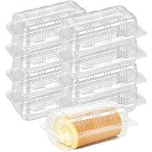 dogmoon Cake Slice Boxes Individual, 100PCS Cupcake Containers Individual Single, Reusable Dessert Containers Cheesecake Boxes, Clear Cupcake Box for Cake Portions Muffins Salad CheeseRectangle