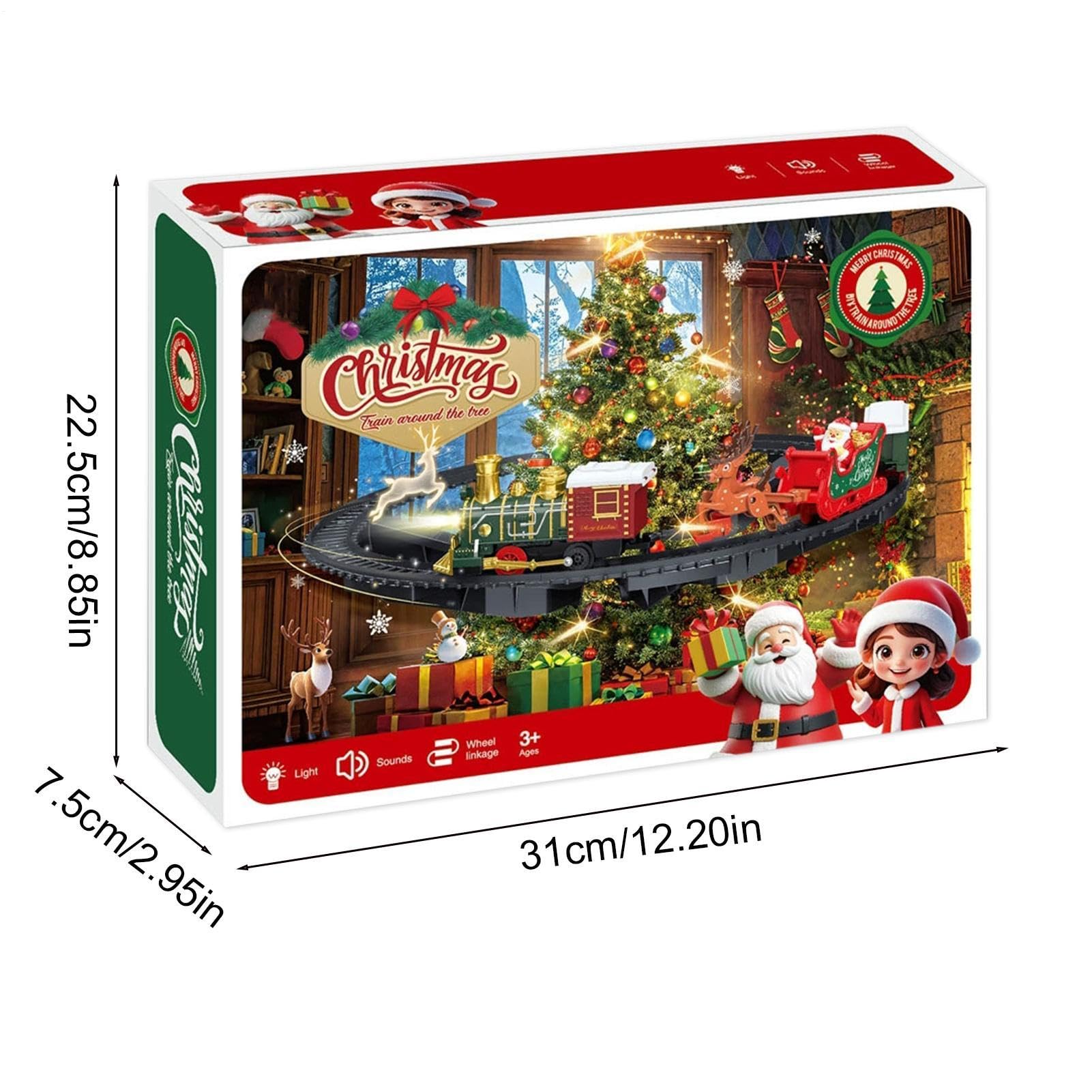 Set Trenino di Natale Locomotiva Vintage Interattiva con e Suoni