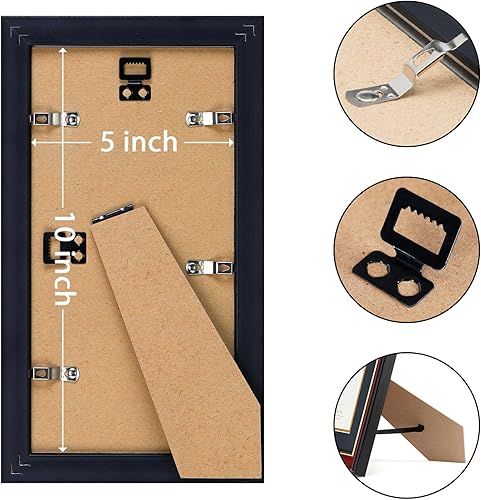 Miniatura 4 de Minesaxel Marco de licencia comercial de 5 x 10 pulgadas con paspartú para licencia de cosmetología de 3.5 x 8 pulgadas para pared y mesa (rojo