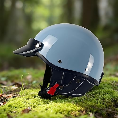 Miniatura 7 de Cascos de motocicleta de media cara retro de cara abierta de media carcasa, casco de motocross para ciclismo, motocross, crucero, bicicleta,