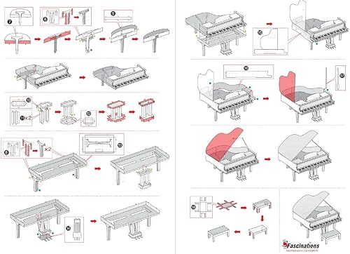 Miniatura 4 de Metal Earth Kit de modelos de metal 3D de piano de cola
