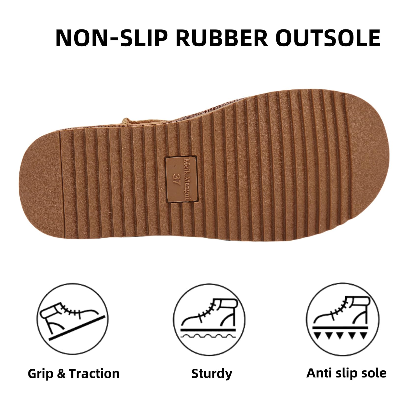Meik Mangni Stivali Donna Invernali Classic Antiscivolo Stivaletti da Neve Caldo Comode Impermeabili Stivali Inverno Outdoor Breve Boots Scarpe,36-43 EU