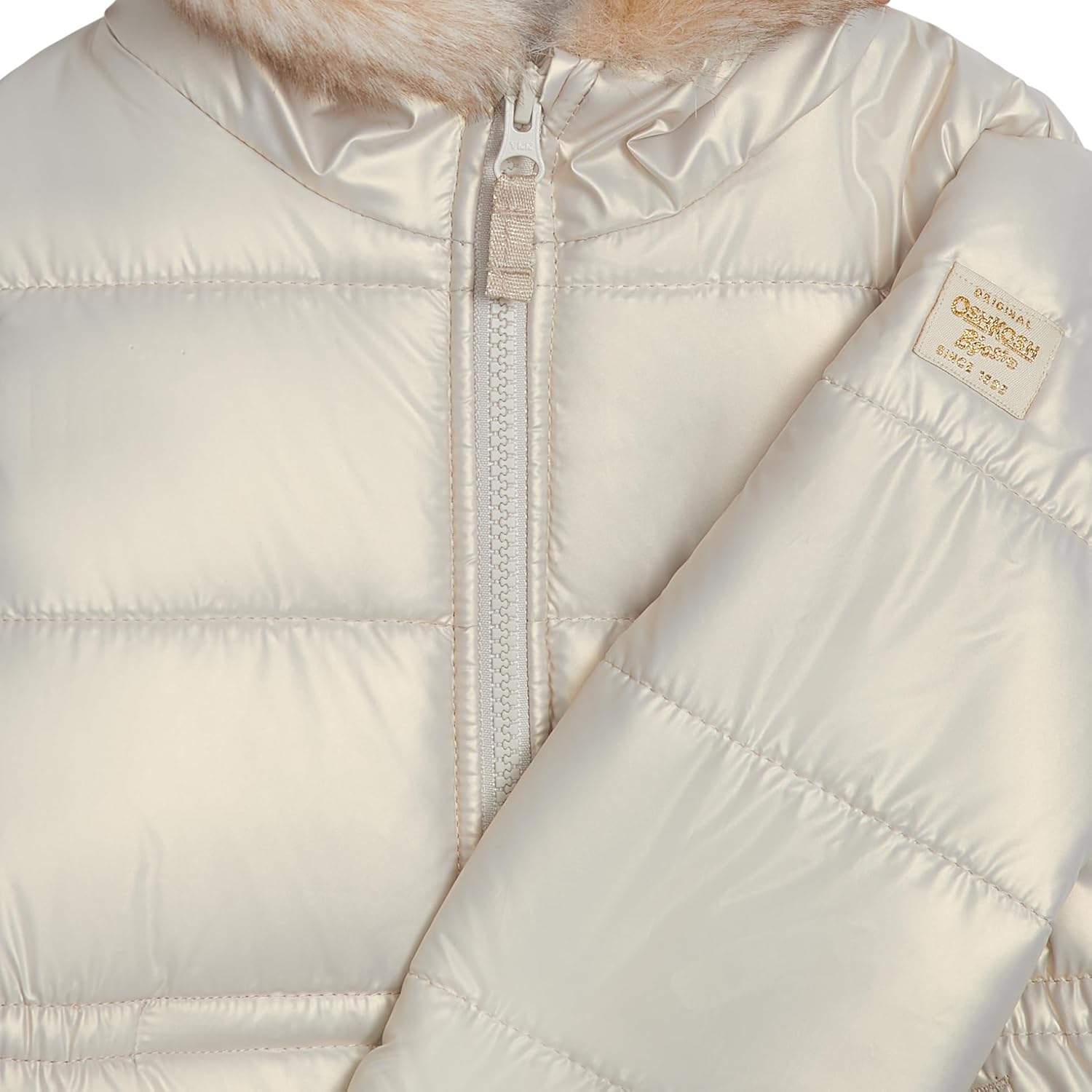 OSHKOSH B'GOSH girls Warm Winter Parka Coat With Faux Fur Sherpa-lined Hood - Image 4