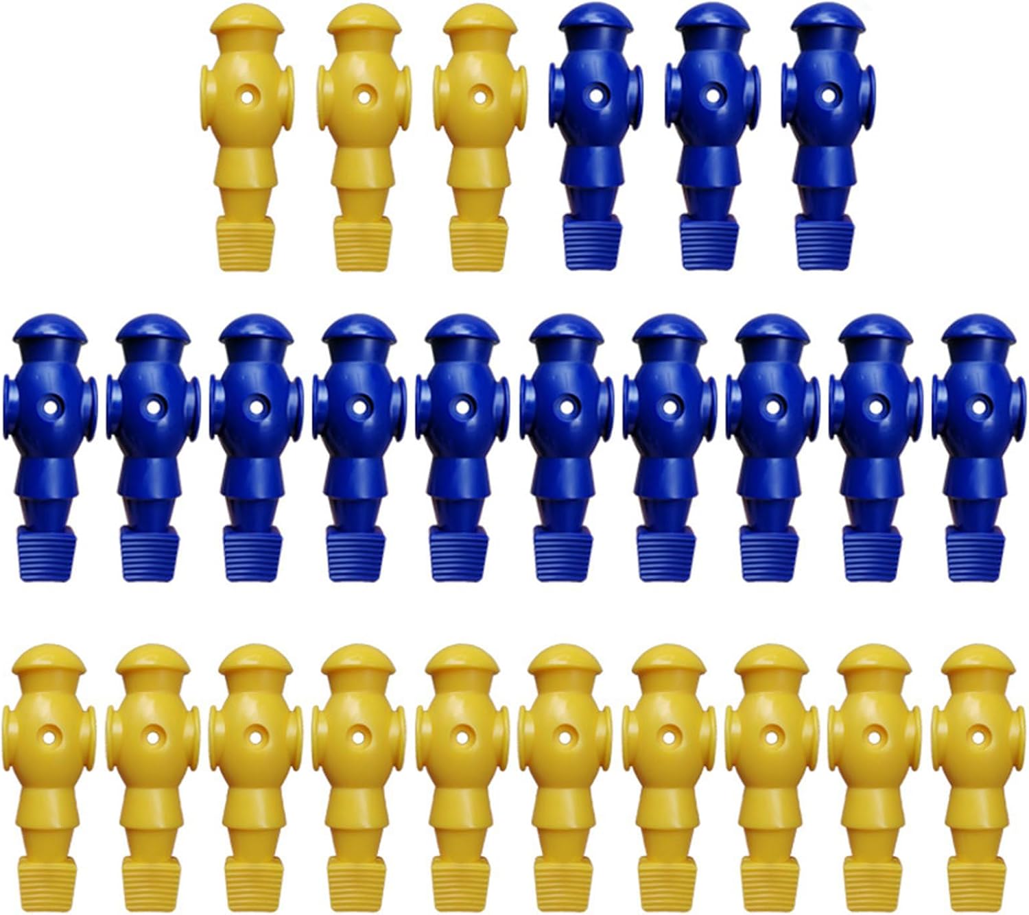Mjaie 26Pcs Standard Size Foosball Replacement Players Table Foosball Player Soccer Men Games Players Figure Enduring Replacement Soccer Table Player for Game Room