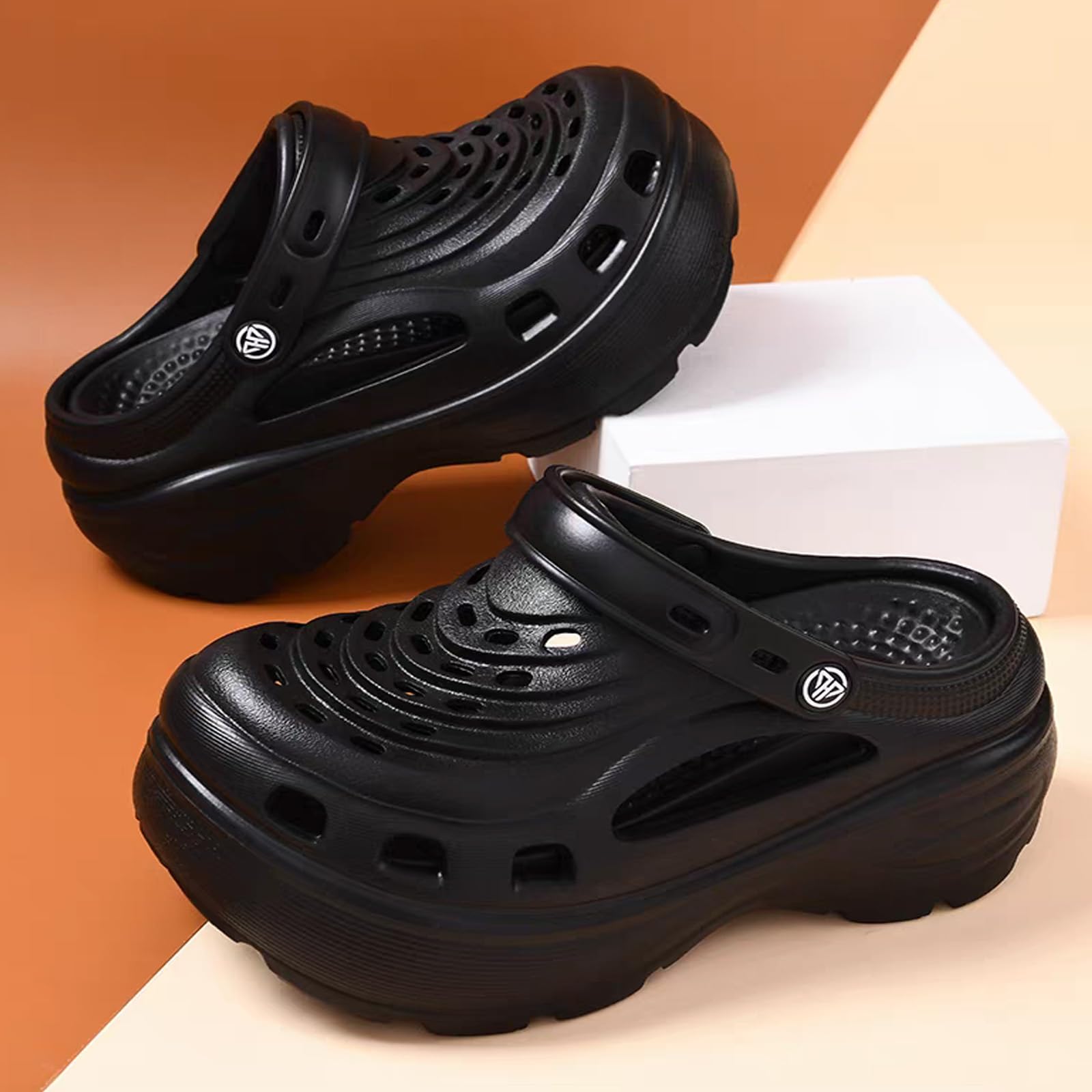 Sunporx Plataforma Zuecos Mujer Jardín Suelas Gruesas | Moda Cómodas Ligeras Verano Antideslizantes Playa Piscina Día a Ocio Viajes Aire Iibre Con Almohadilla Sandalias