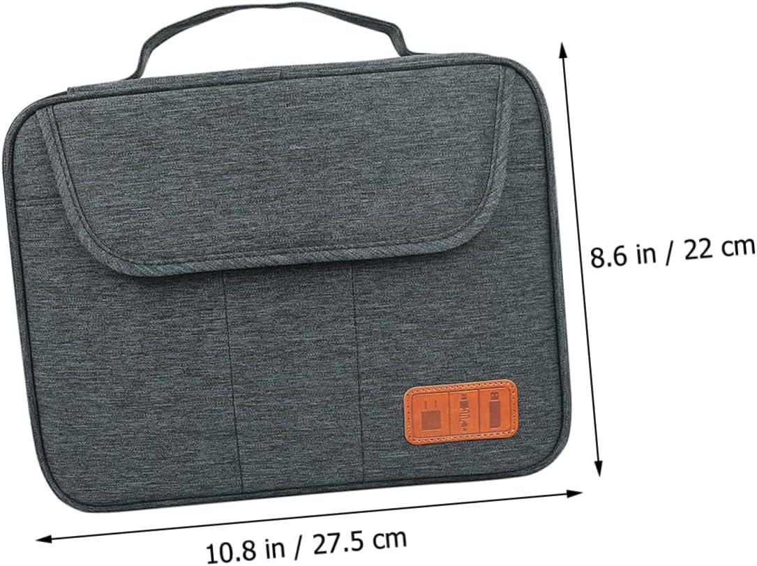 Double Layer Waterproof Cable Organizer Bag for Digital Accessories Portable Charger and Cable Storage Pouch for Travel
