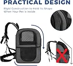 Apollo Walker Pet Sac à dos de transporteur pour 4-15lb Chats et chiens, chiots, caractéristiques de sécurité et soutien au dos de coussin