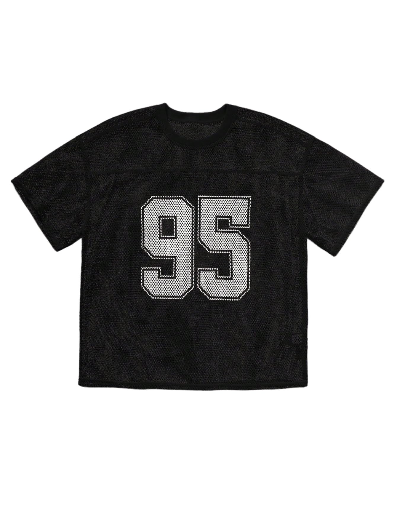 Men's Number Print Jersey Shirt Mesh Tee Top Football Jersey Shirts