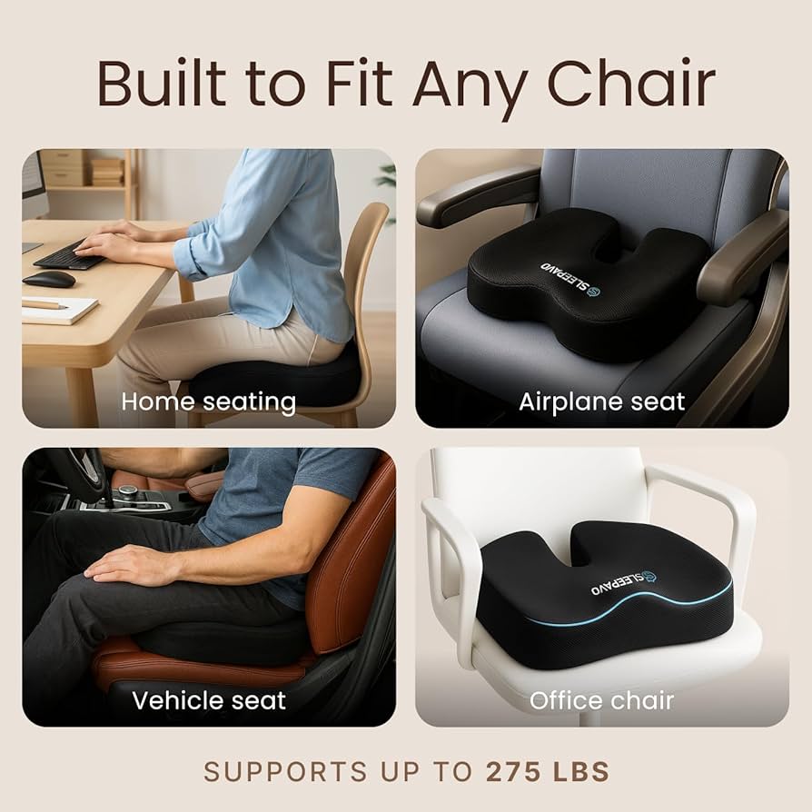 Amazon.co.jp: Sleepavo オフィスチェアクッション - 尾骨の痛み