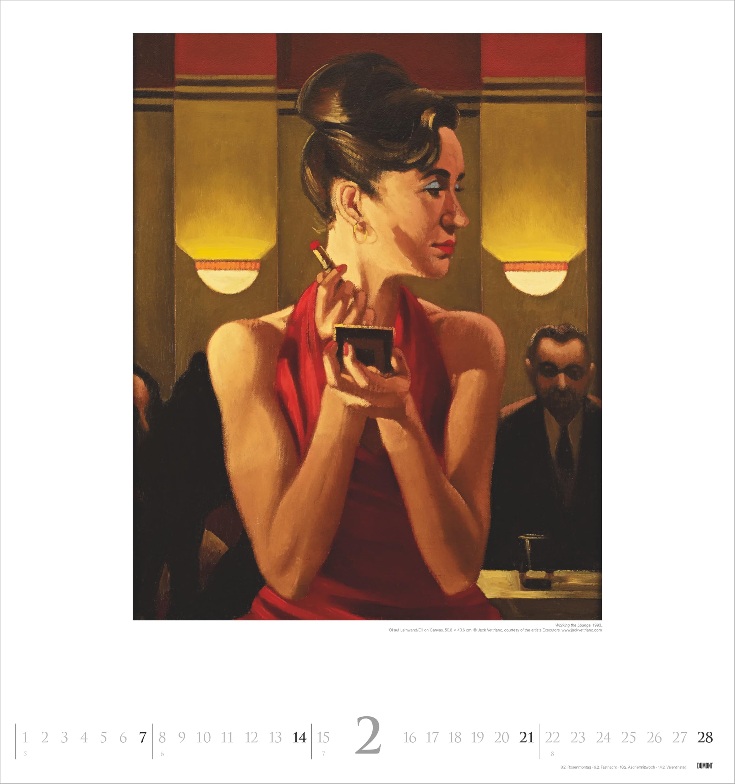 Jack Vettriano 2027 Kunstkalender 45x48 cm 12 Kunstdrucke Kalendarium