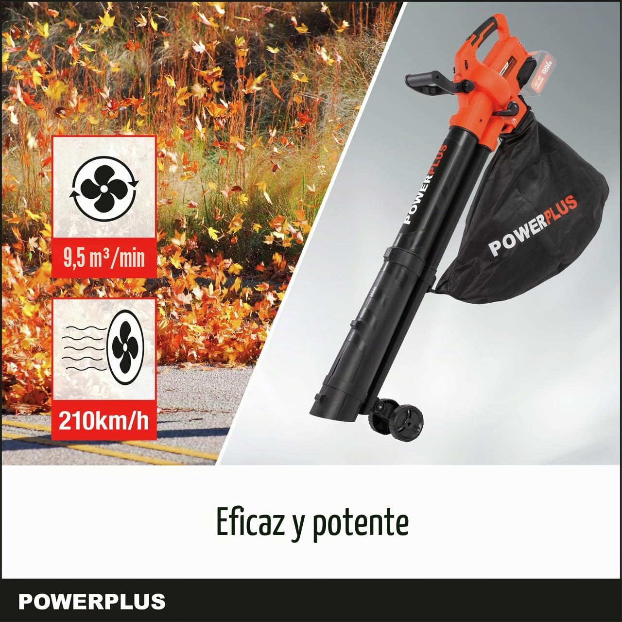 POWERPLUS Dual Power Aspirador/soplador de hojas POWDPG75270