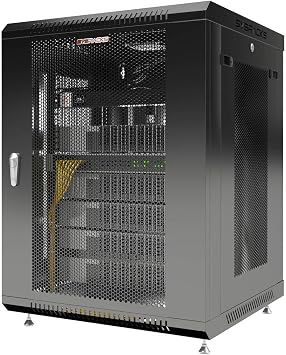 Sysracks 15U Server Rack Cabinet Enclosure | Locking Vented Doors | Network Equipment Rack for Data Centers, IT Rooms, Audio/Video Gear, and Home Offices | for Servers, Routers, Patch Panels