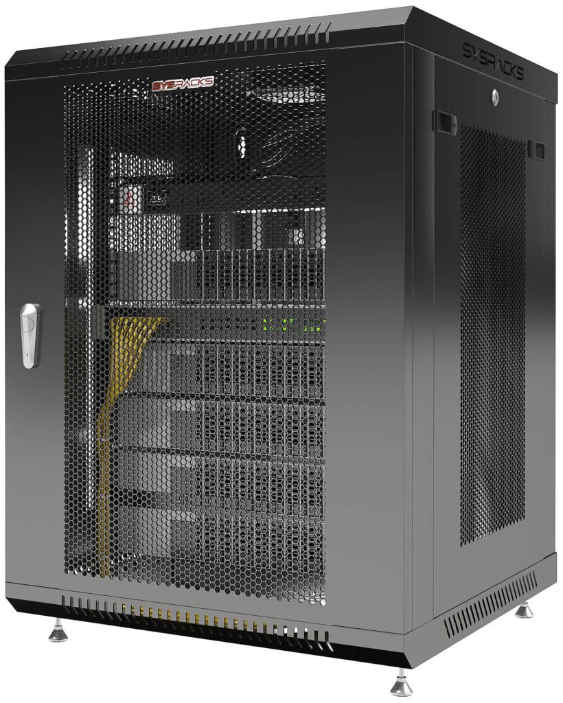 Sysracks 15U Server Rack Cabinet, front view
