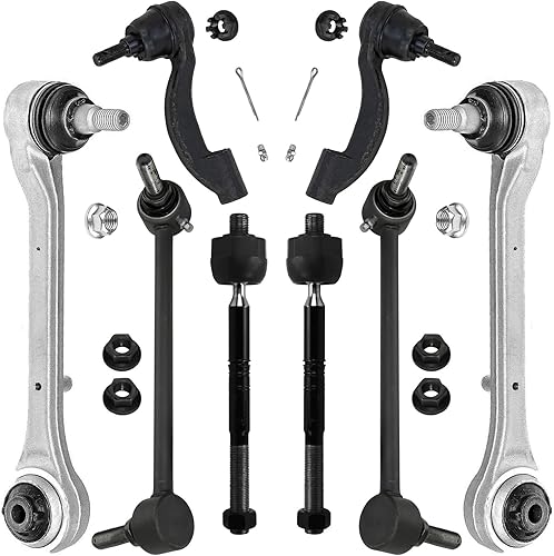 Miniatura 1531 de Detroit Axle - Kit de brazos de control de extremo delantero RWD para Dodge Ram 03-06 2500 3500, 2 brazos de control superior con rótula 2 varillas