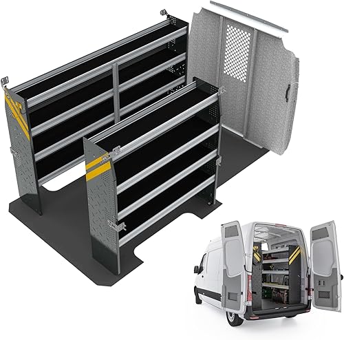 Ranger Design Contractor Van Shelving Paquete para Mercedes Sprinter, 144" WB – DLS-10