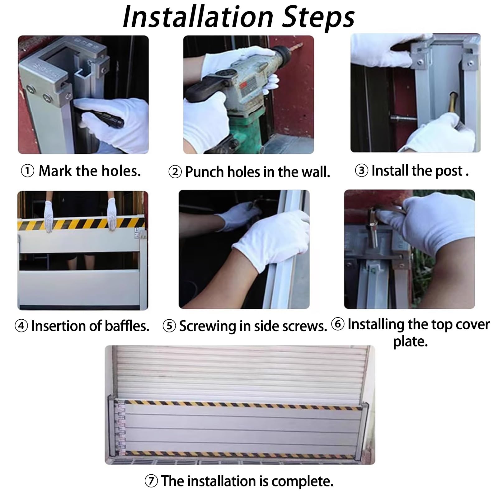 Barreras de protección contra inundaciones para Puertas de casa, Kit de umbral de Pared antiinundaciones de Aluminio de 80 cm, 60 cm y 40 cm de Alto, para Puertas/cochera/sótano, hogar Comer
