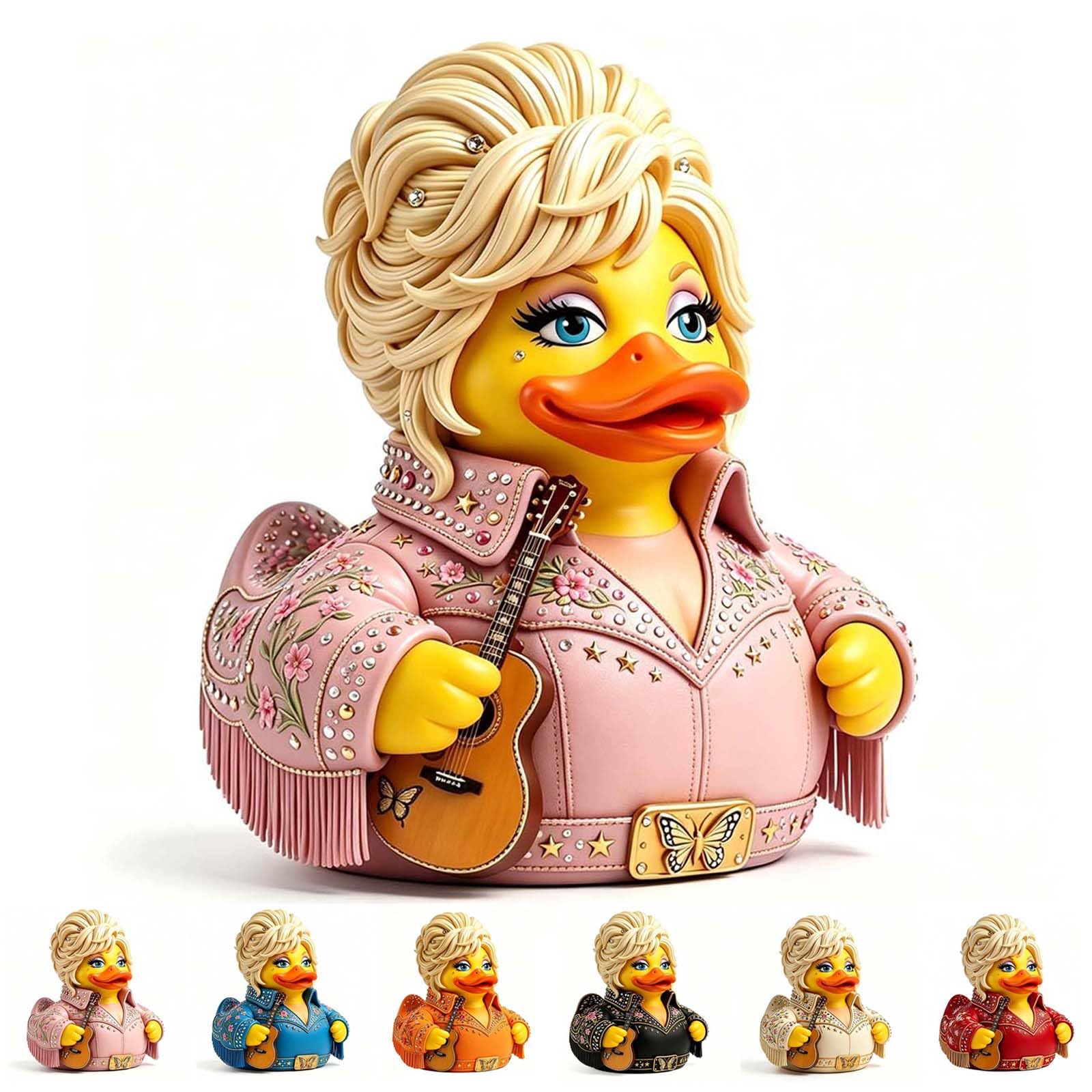 Memorial Duck Figurine, Country Music Duck Collectibles，Pink