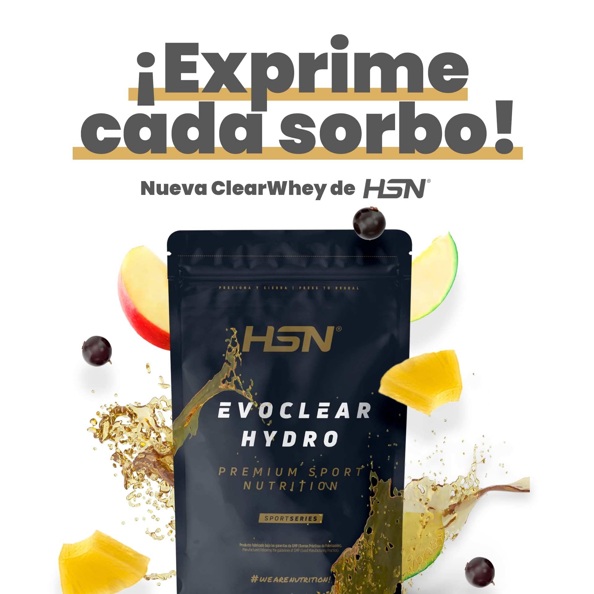 HSN Clear Whey Evoclear Hydro | Cola Energy 500g | Aislado de Proteína Hidrolizada de Suero de Leche | Textura Muy Ligera | No Incluye Dosificador | No-GMO, Vegetariana, Sin Gluten ni Soja