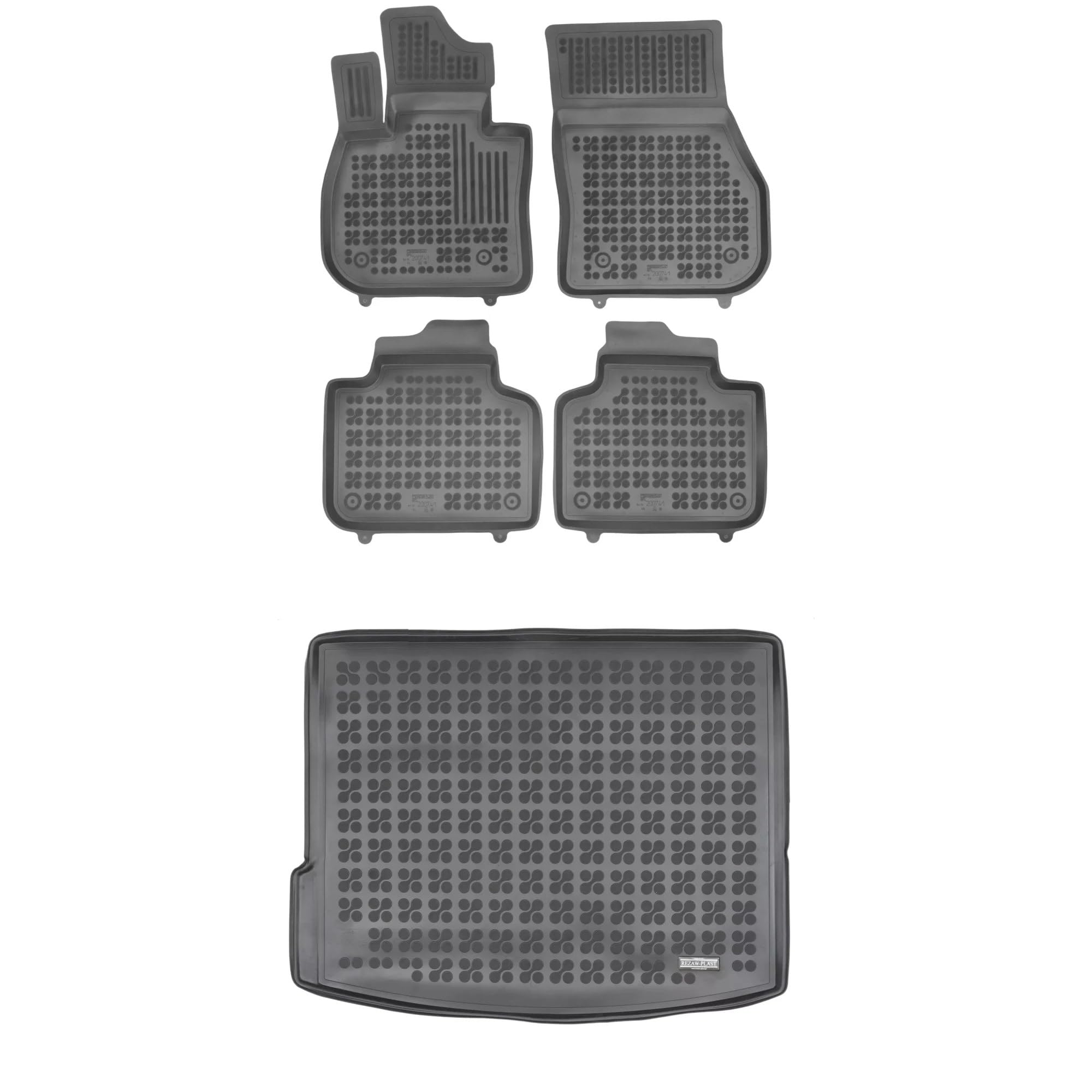 MOTOS Set de alfombrillas de goma y alfombrillas de maletero adecuado para BMW Serie 2 U06 desde 2021 Mejora la comodidad de tus viajes con la alfombrilla antideslizante para coche - alfombrillas para