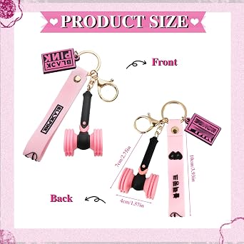 Blackpink Rosa Schlüsselanhänger Blackpink Merch - Fan Merch für Konzerte, Fanclubs & Geschenke