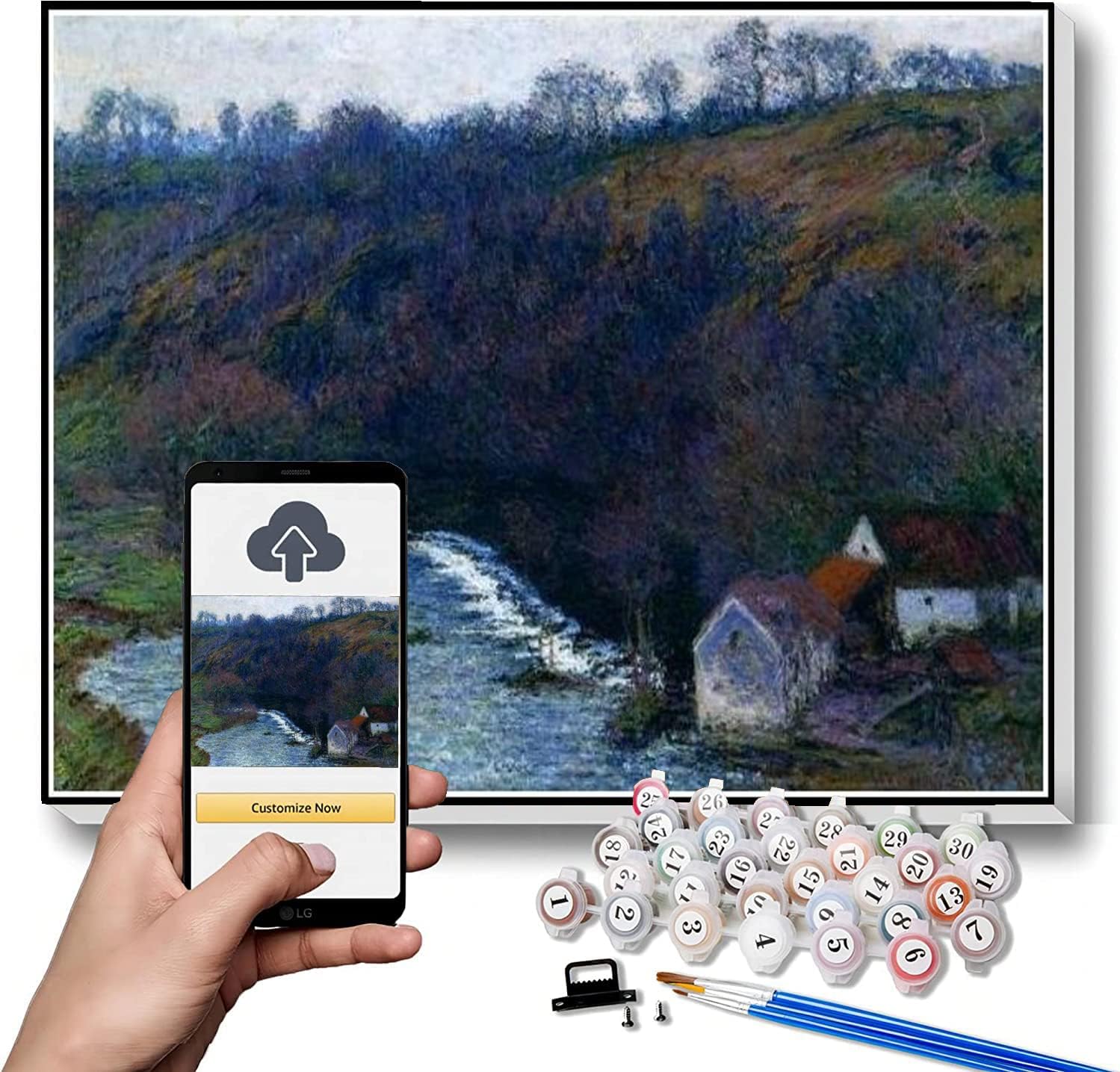 Paint by Numbers Kits for Adults and Kids The Mill at vervy Painting by Claude Monet Paint by Number Kit On Canvas for Beginners